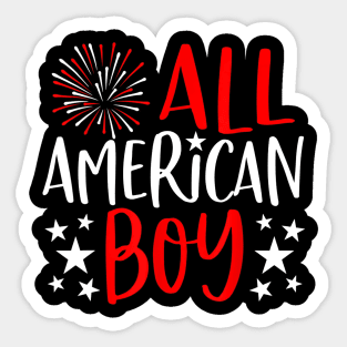 4th of July Family Matching Shirts All American Boy Sticker